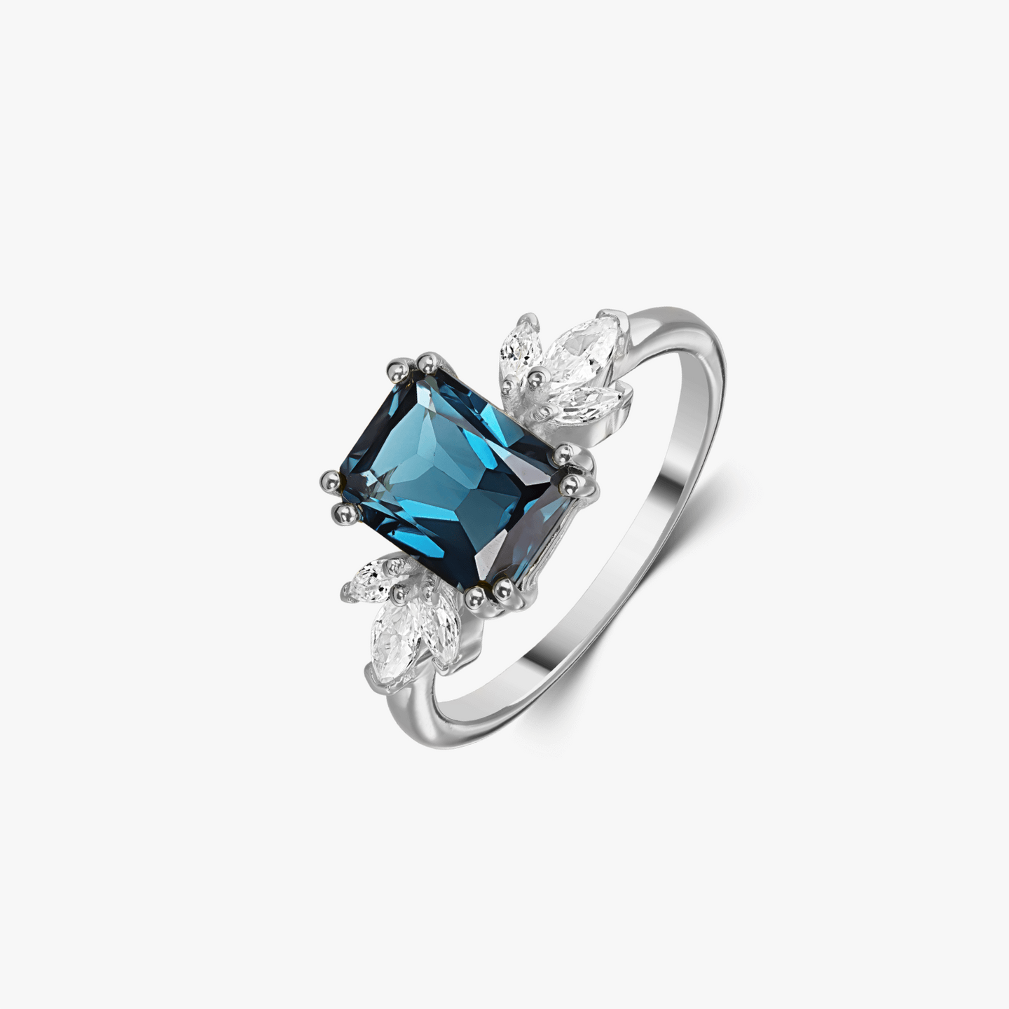 Faerie Silver Ring - London Blue Topaz - Indira