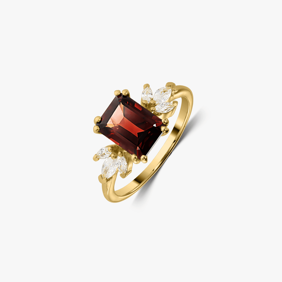Bague en or Golden Faerie - Grenat - Indira