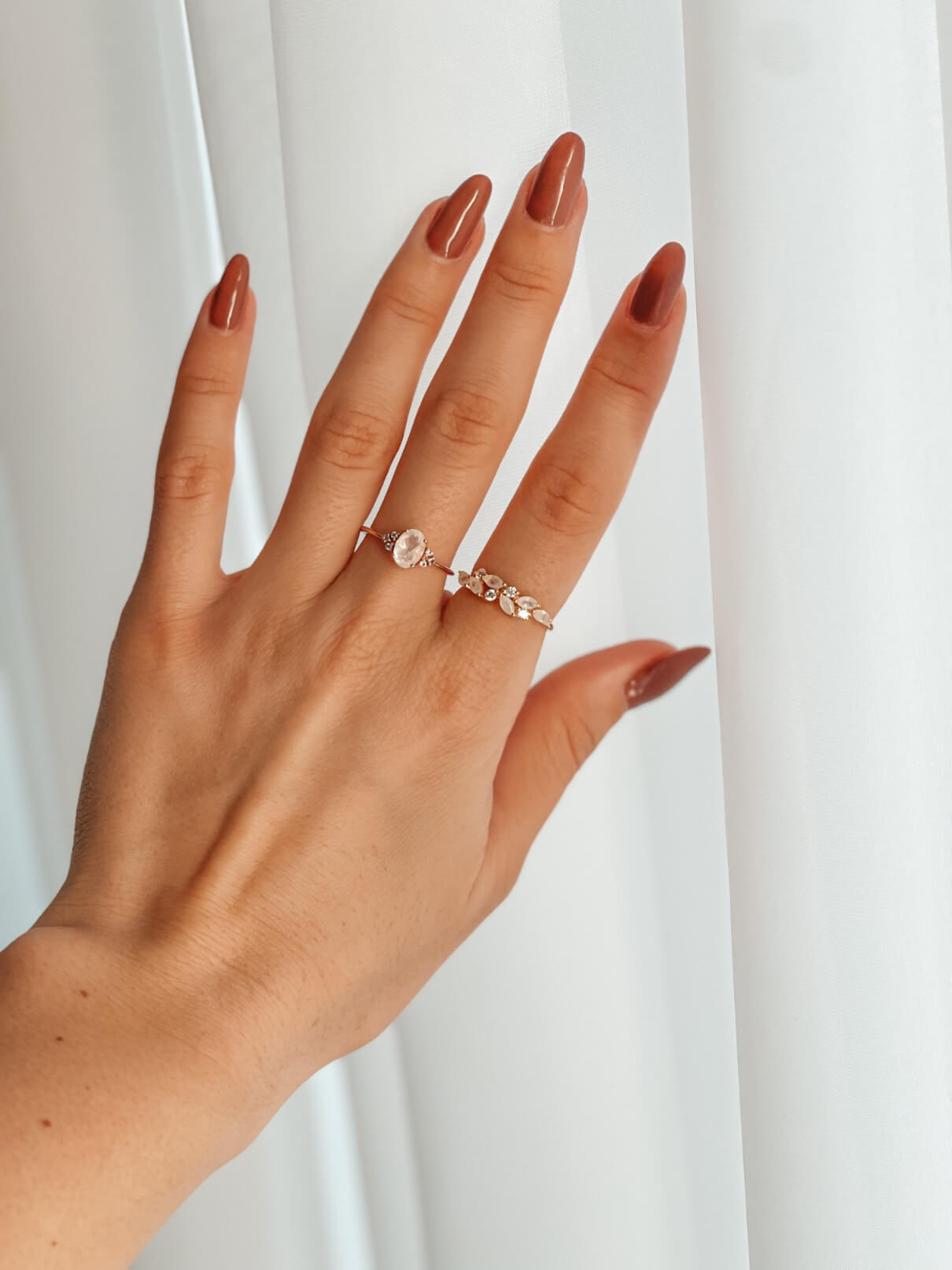 Bague en argent Verdure - Pierre de Lune - Indira