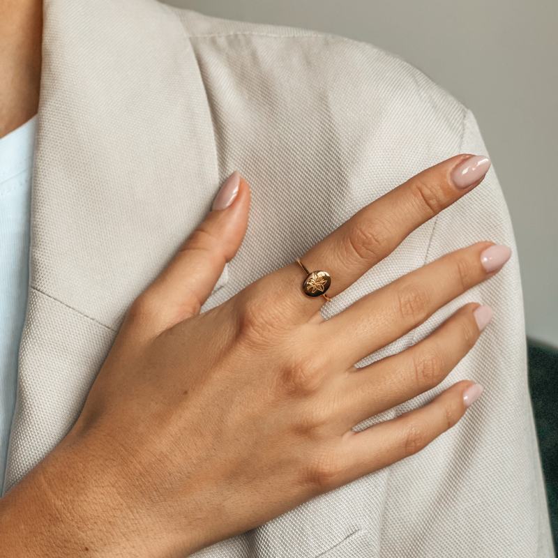 Bague en argent Birth Flower Golden - May Lilly - Indira