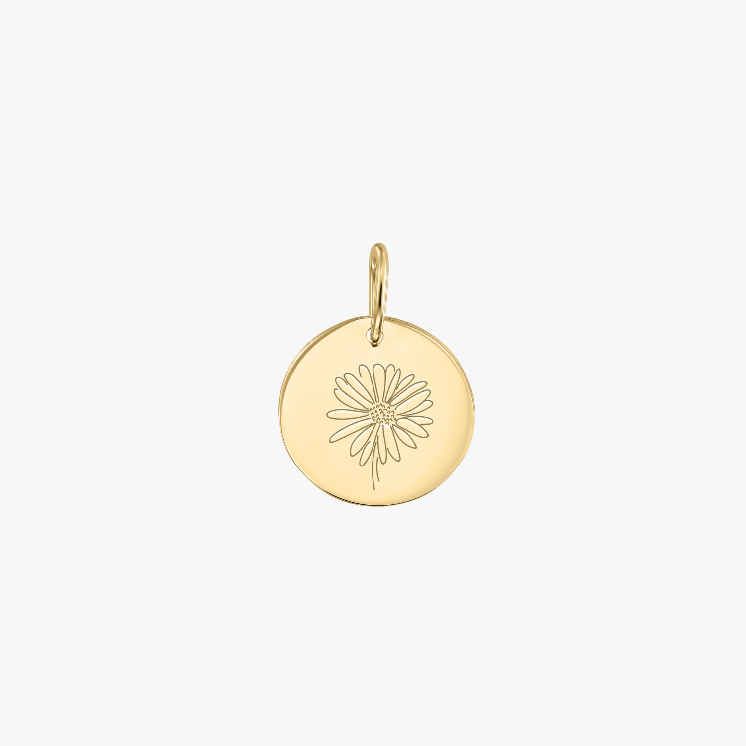Gold Birth Flower Pendant - April Daisy - Indira
