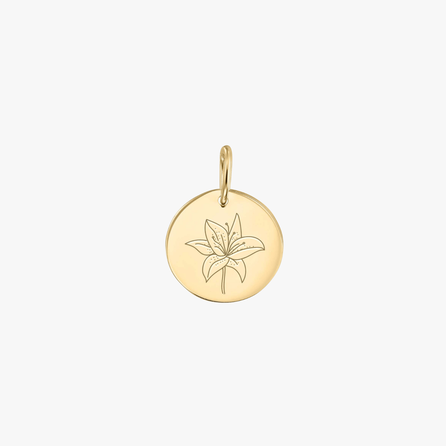 Gold Pendant Birth Flower - May Lily - Indira
