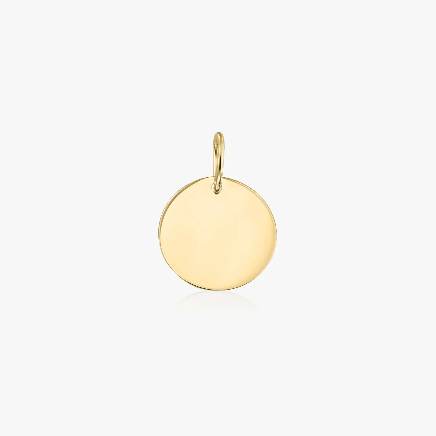 Pandantiv din aur Round 15 mm - gravabil - Indira