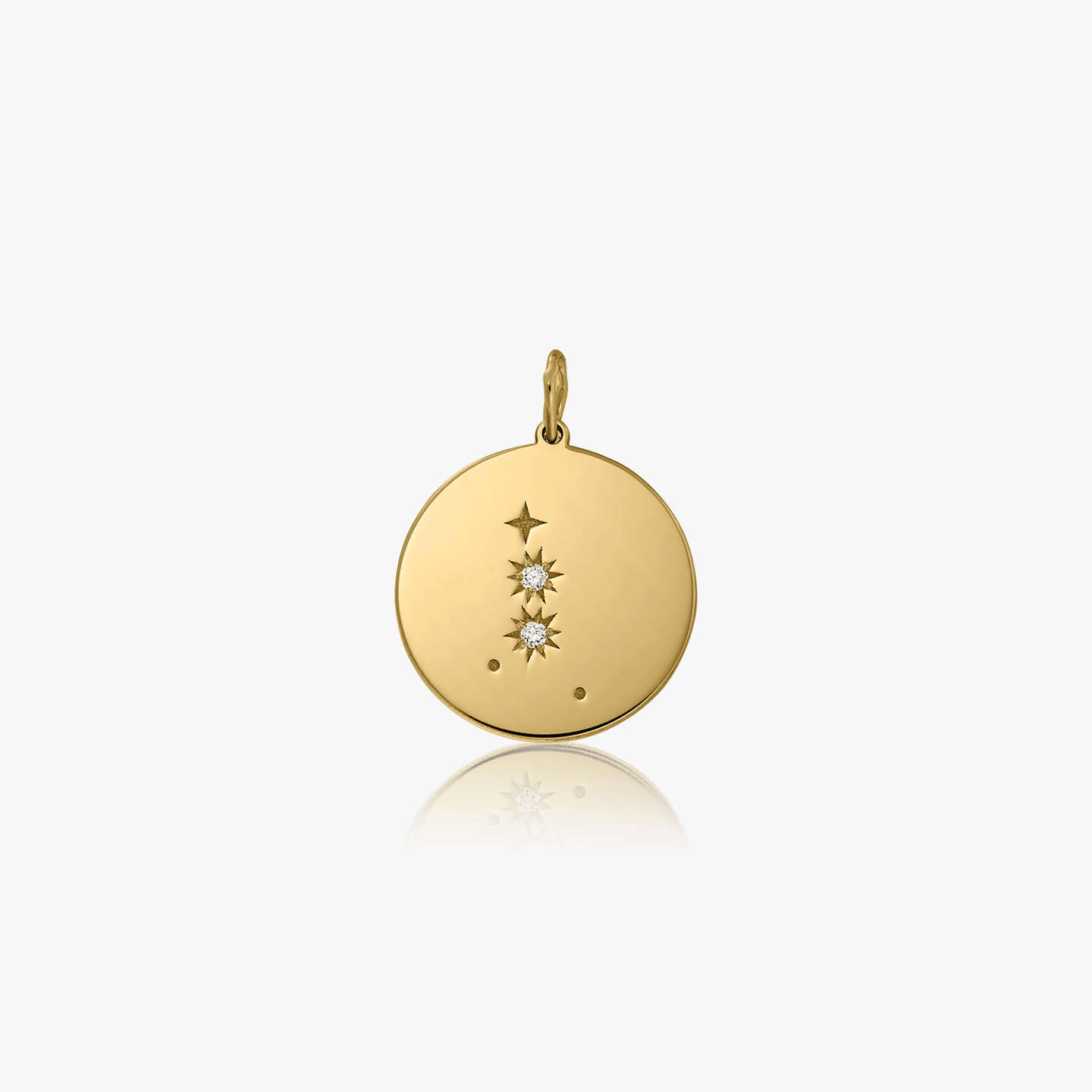 Gold Zodiac Pendant - Cancer - Indira