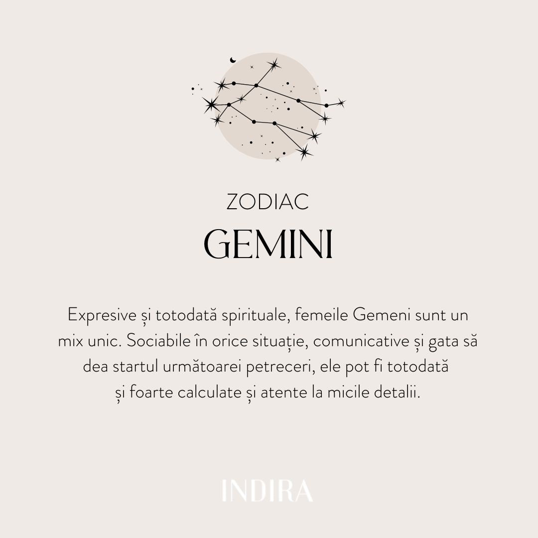 Golden Zodiac - Gemini ezüst nyaklánc - Indira
