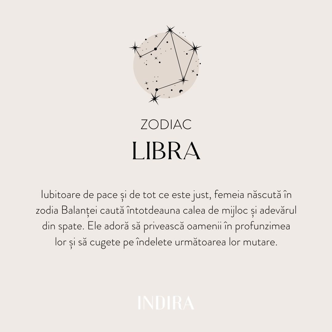 Collier en argent Golden Zodiac - Balance - Indira