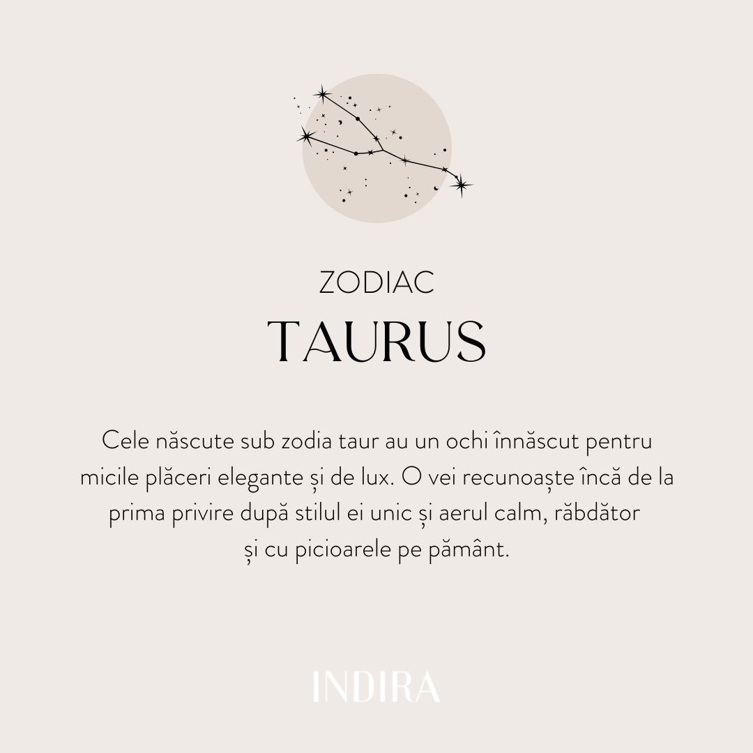 Golden Zodiac ezüst nyaklánc - Taurus - Indira