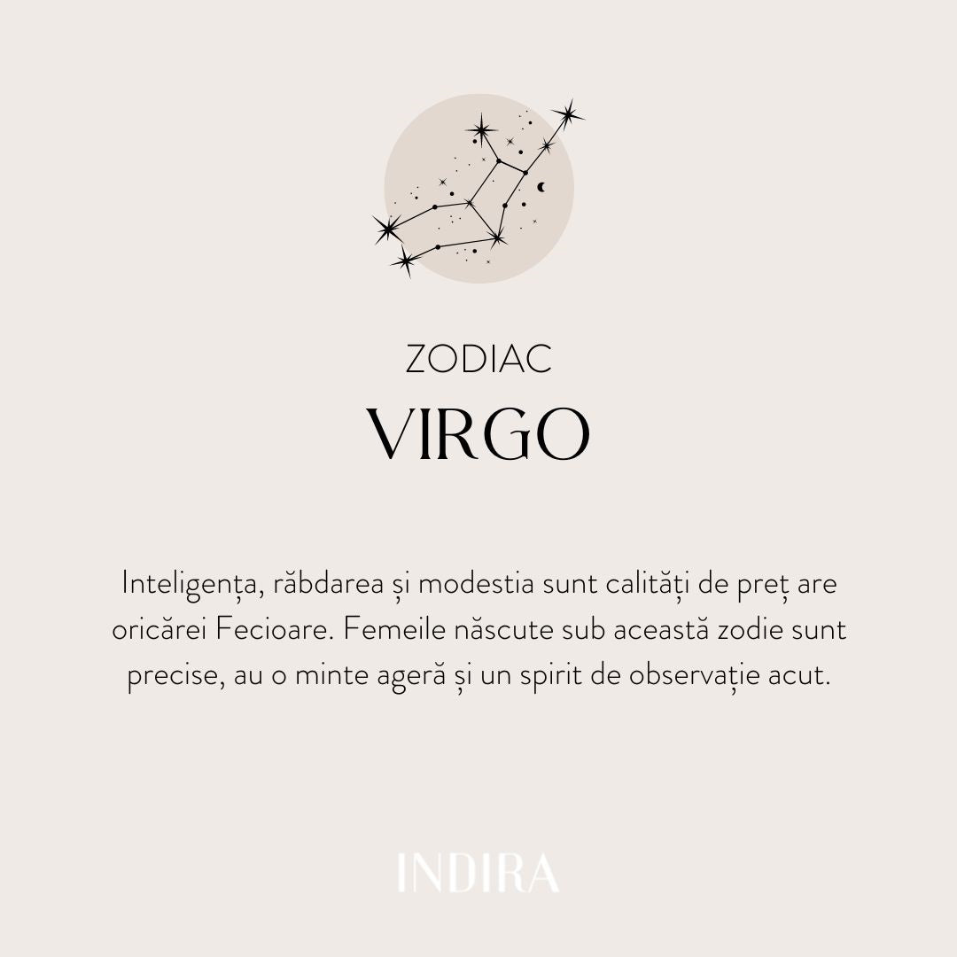 Ezüst Golden Zodiac Nyaklánc - Szűz - Indira