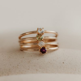 Collection Rings with Natural Stones