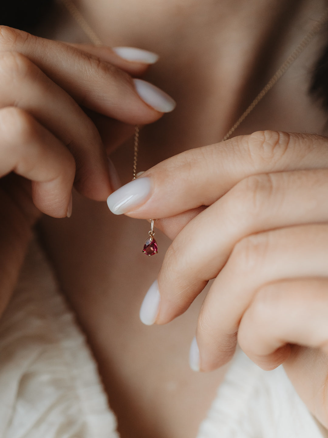 Pandantiv din aur Birthstone December - Topaz London