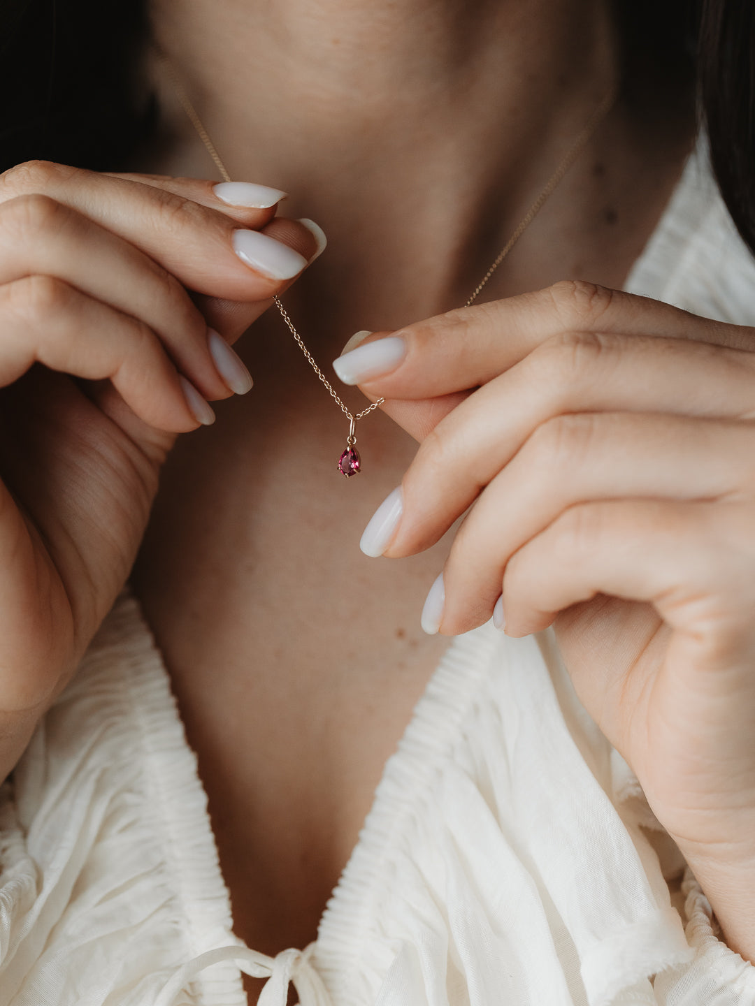 August Birthstone Gold Pendant - Peridot