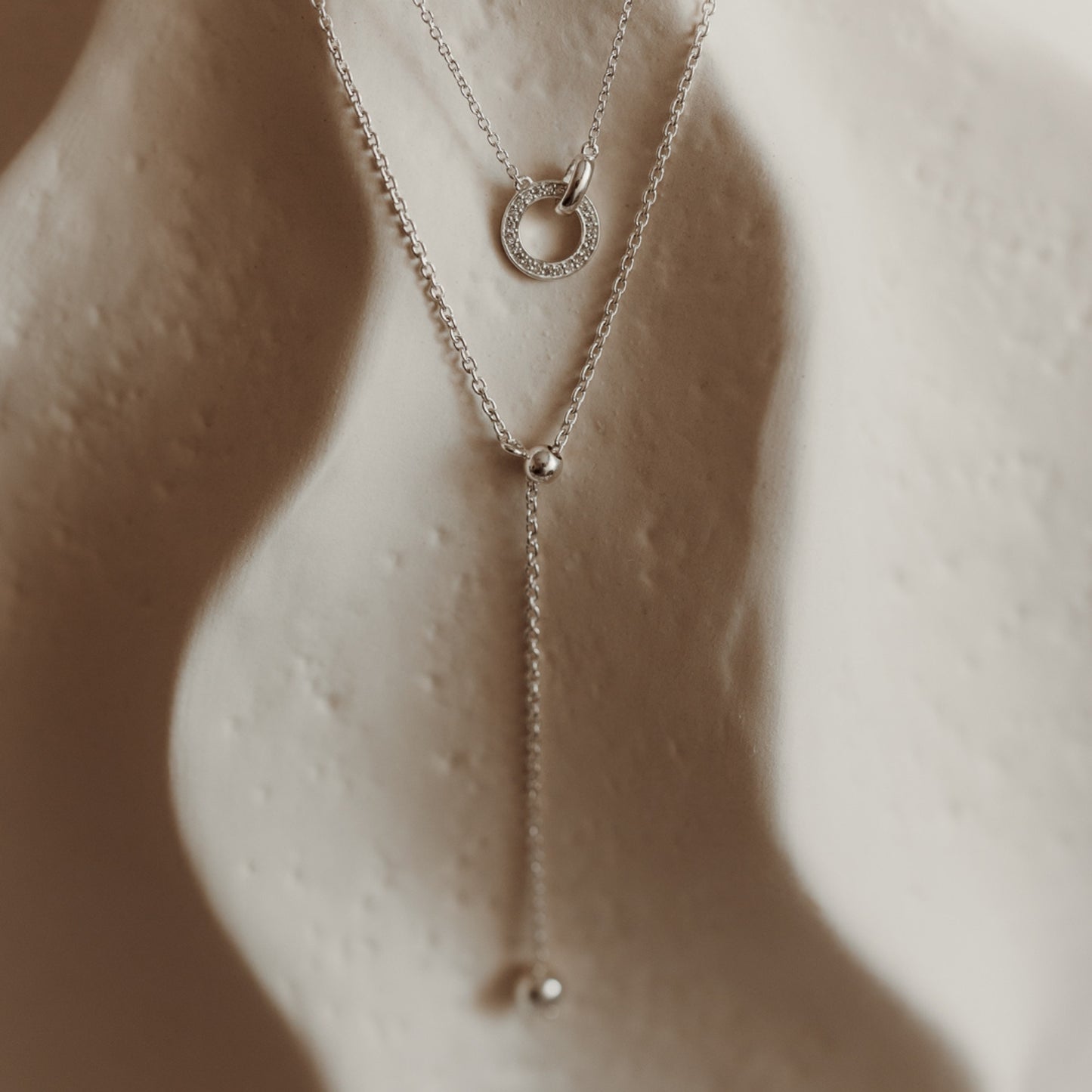 Silver Bola Necklace