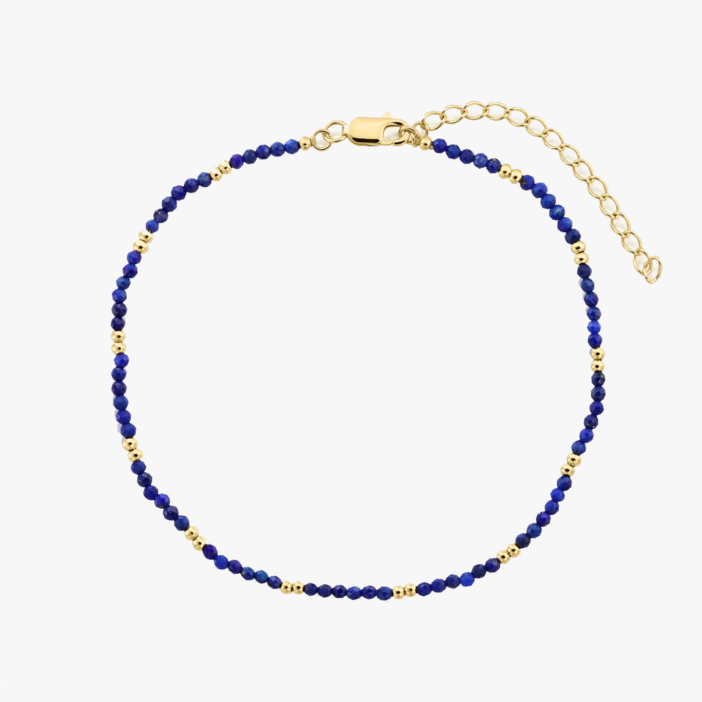 Chaîne de cheville en argent SummerScape Golden – Lapis - Indira