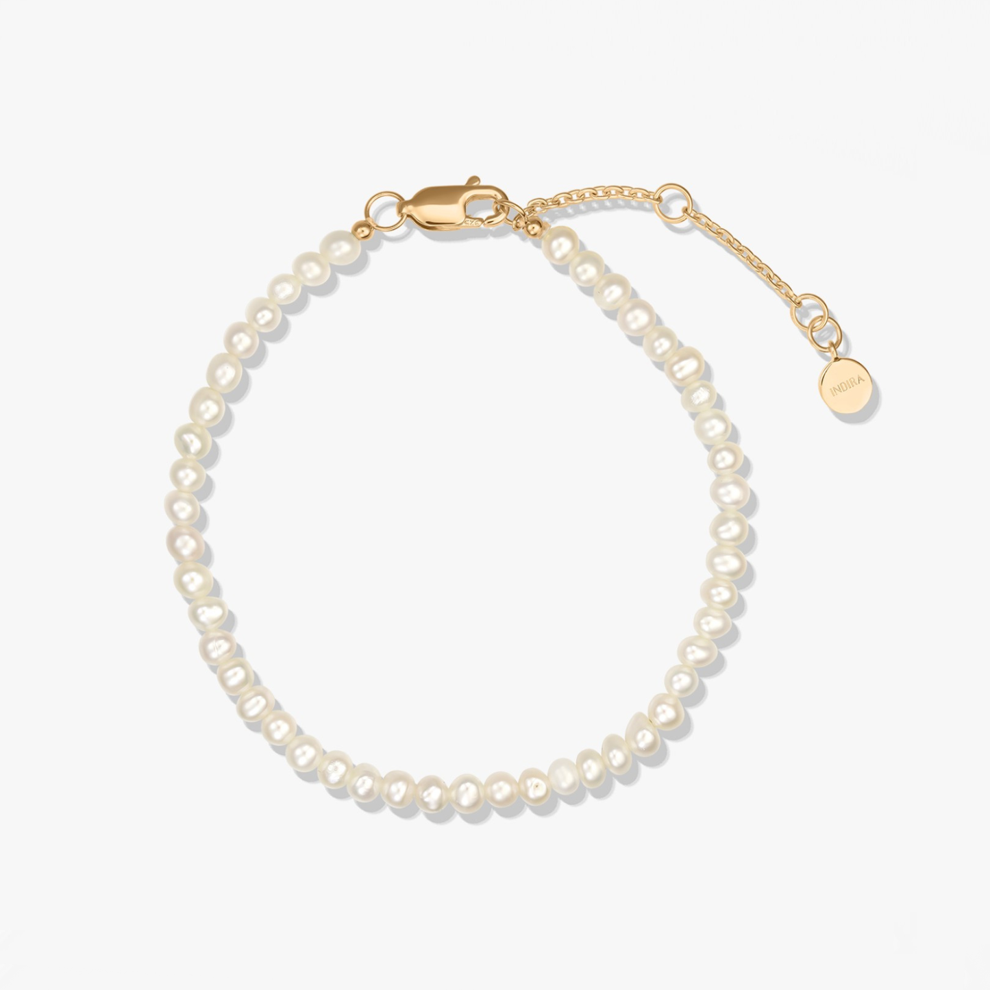 Golden Finesse Silver Bracelet - Natural Pearls