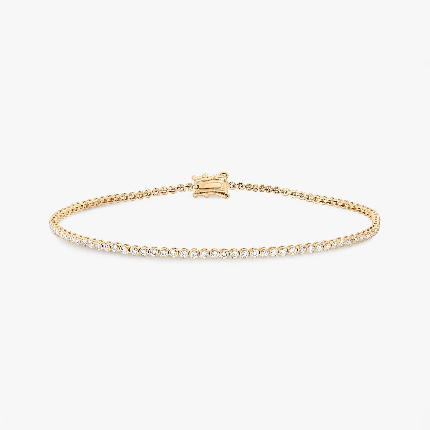 Yellow Gold Little Tennis Bracelet - Diamonds