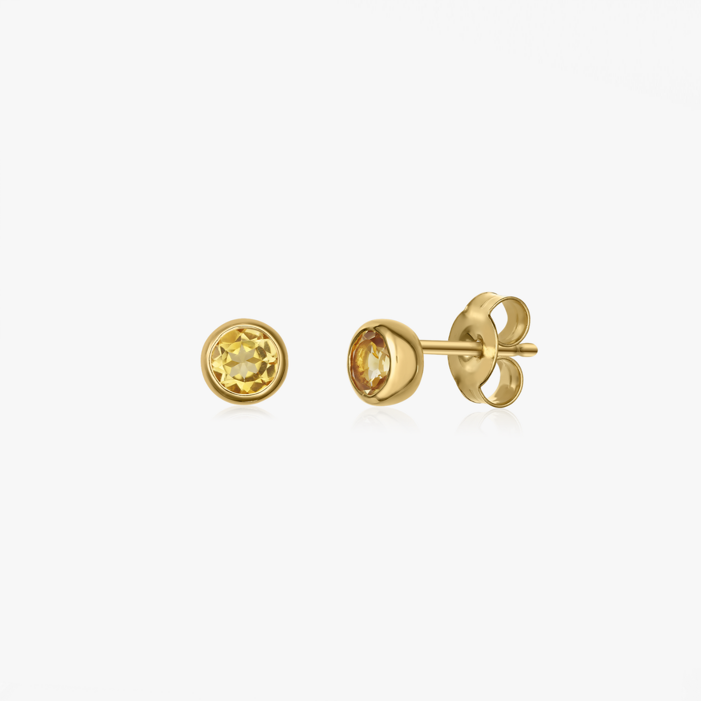 Ezüst fülbevaló Birthstone Golden November - Citrin - Indira