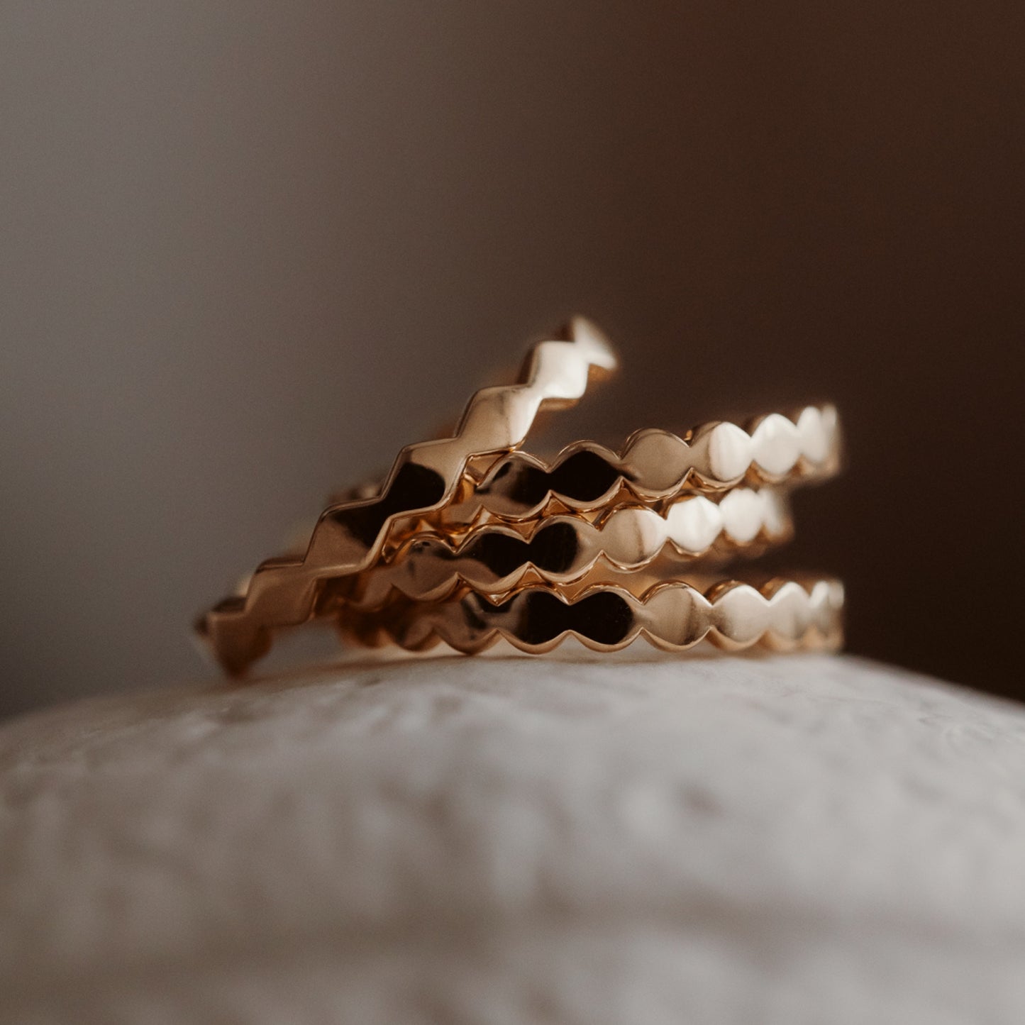 Gold-Plated Silver Ring Sculpture