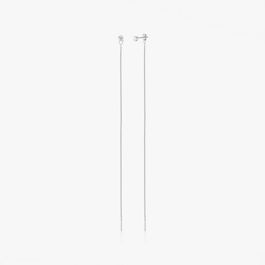 Silver Earrings with White Cubic Zirconia Sadie