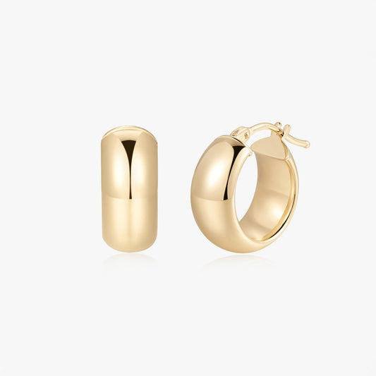 Bold Maxi Hoops Yellow Gold Earrings