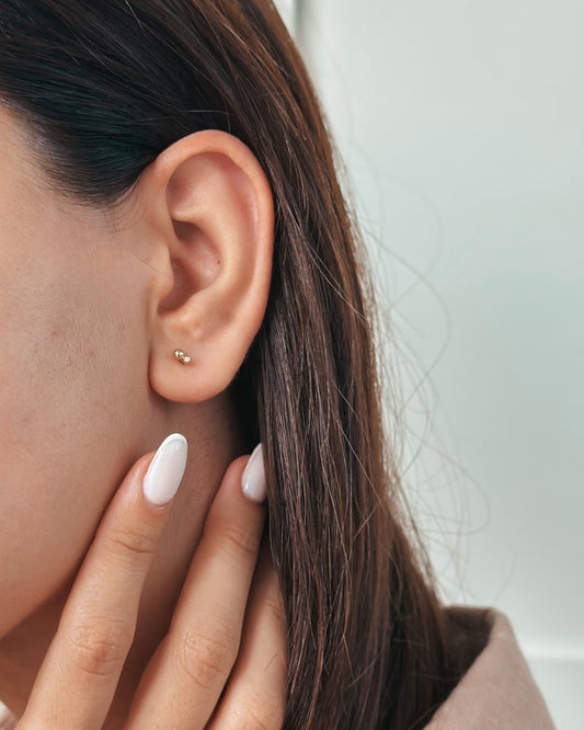Tear Yellow Gold Earrings - Diamonds
