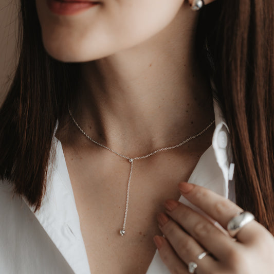 Silver Bola Necklace