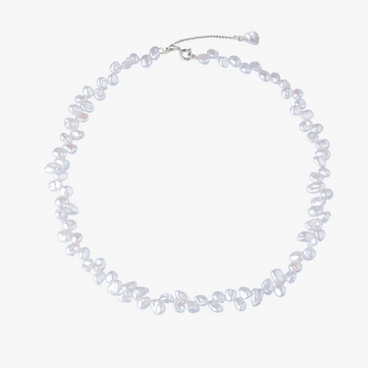 Brielle Silver Necklace - Natural Pearls