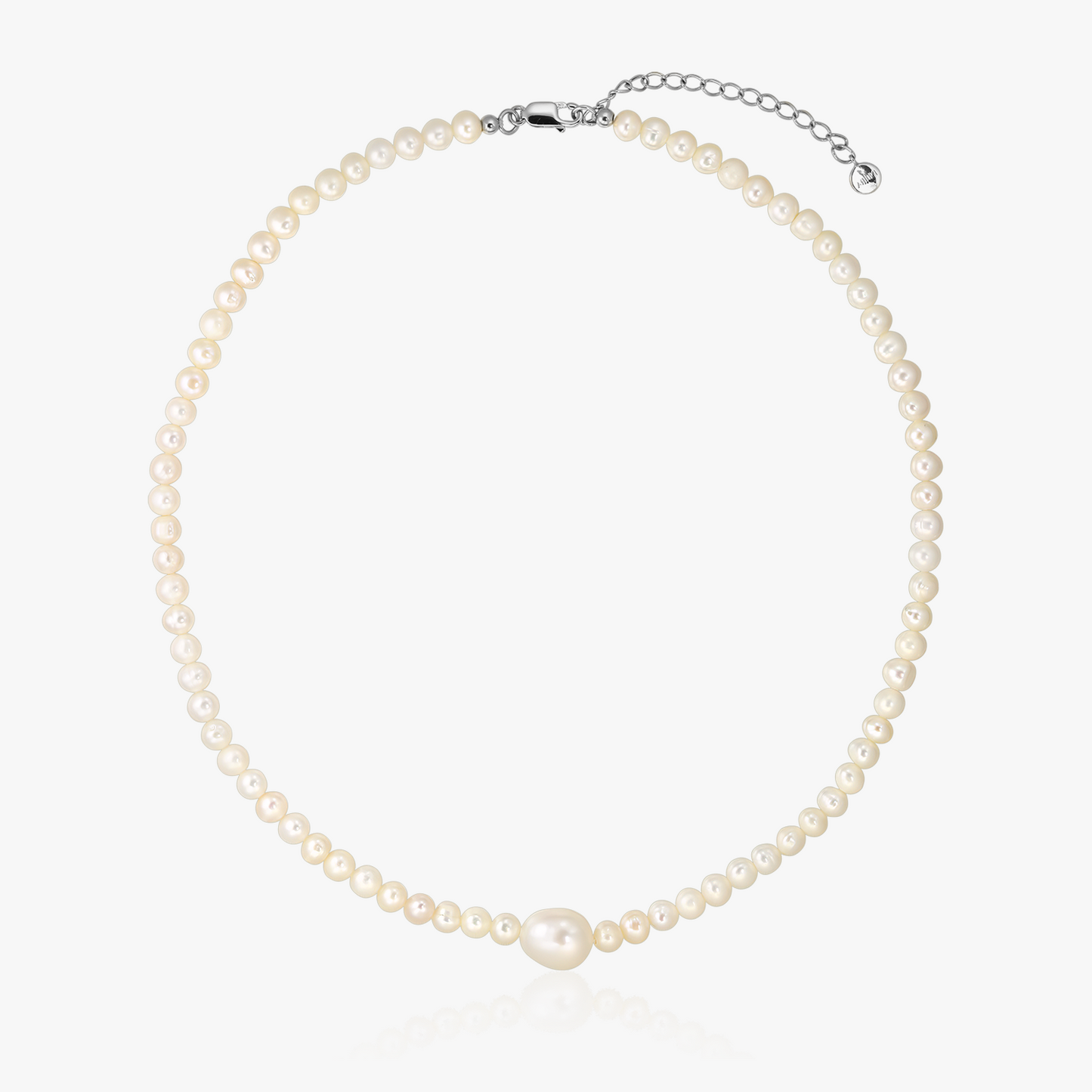 Chanti silver necklace - Cultured pearls
