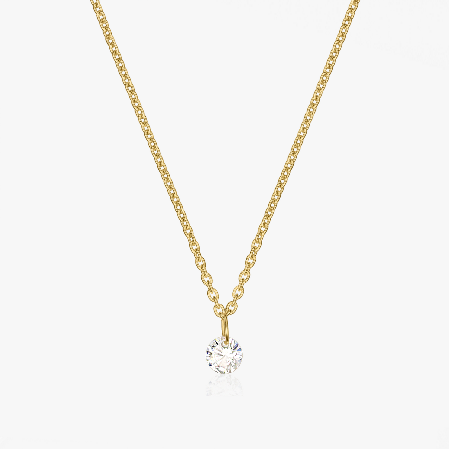 Golden Solitaire ezüst nyaklánc - Cirkónia - Indira