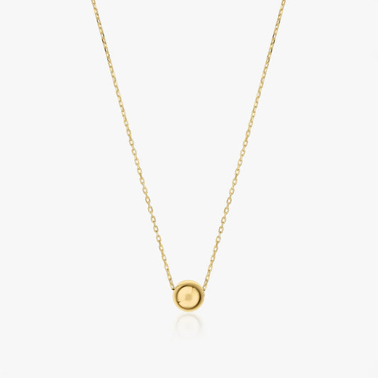 Golden Sphere Yellow Gold Necklace
