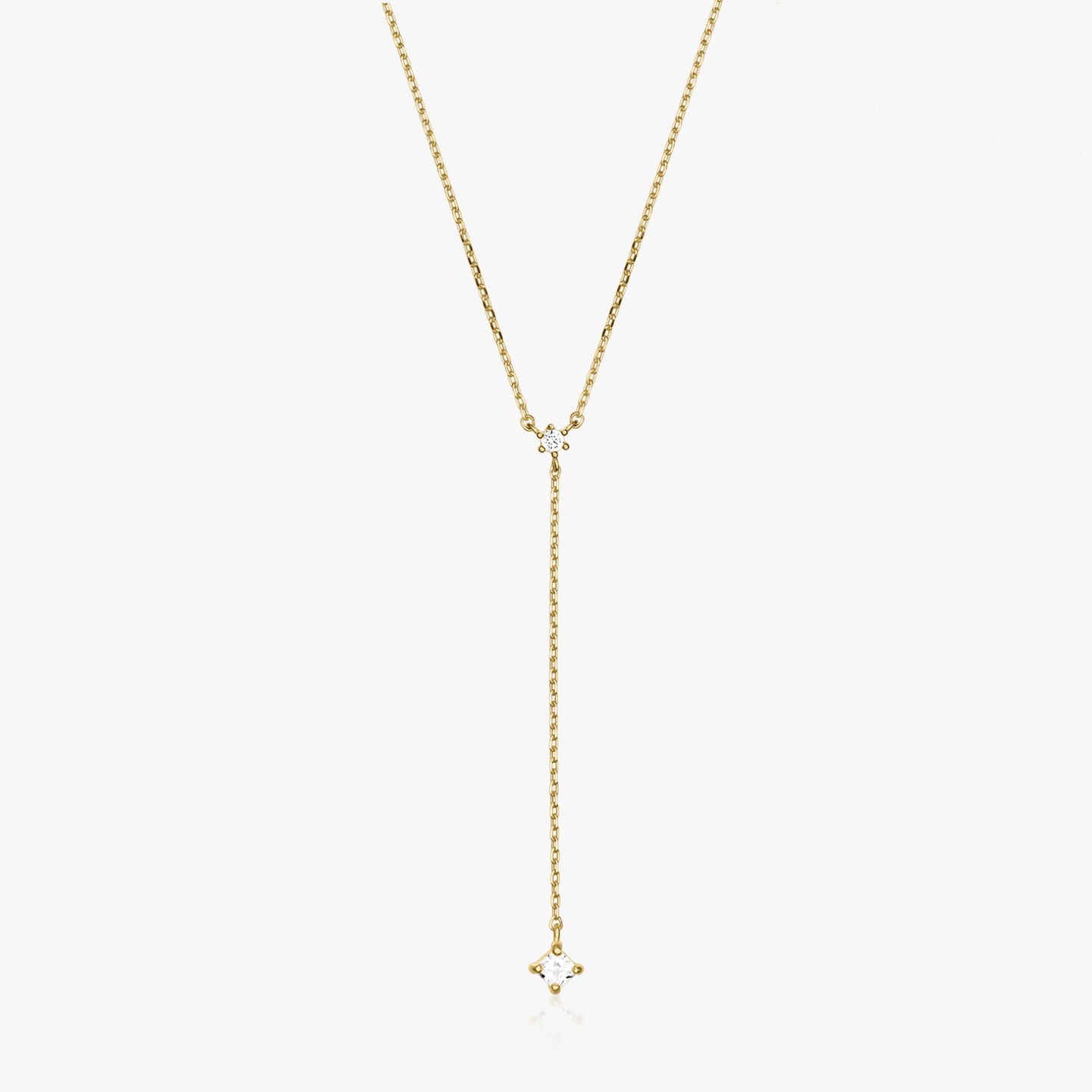 Collier en or Stone drop - Zirconium - Indira