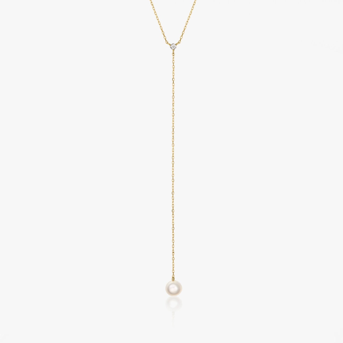 Yara Yellow Gold Necklace - Natural Pearls, Diamonds