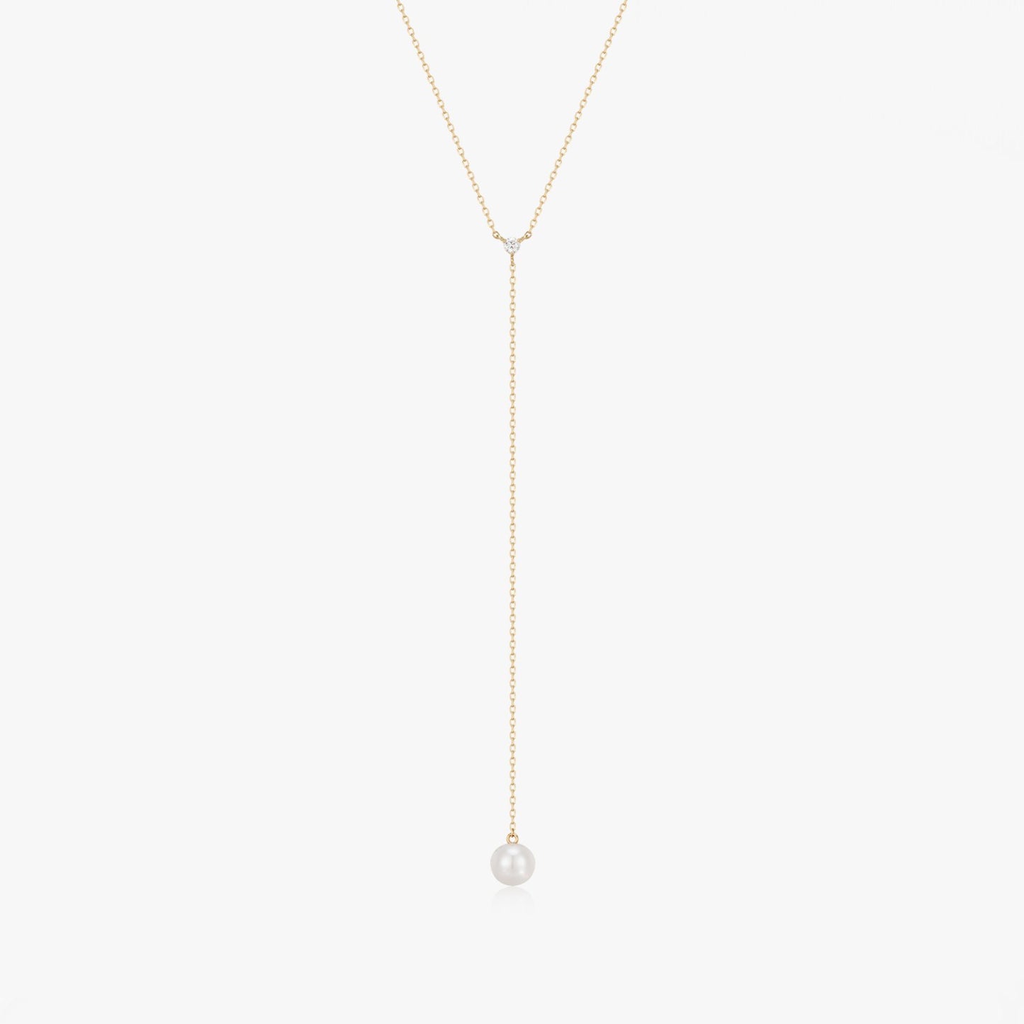 Yara Yellow Gold Necklace - Natural Pearls, Diamonds