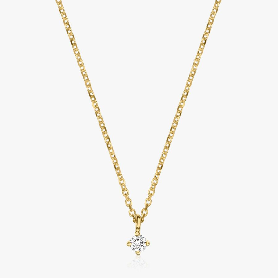 Timeless Gold Necklace - Diamond 0.03 CT