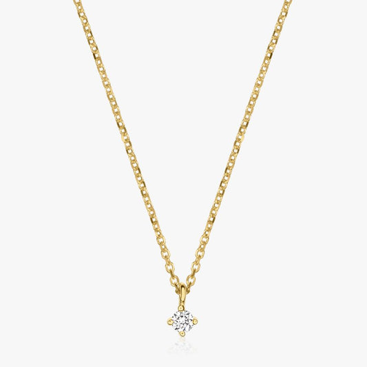 Timeless gold necklace - Diamond 0.03 CT