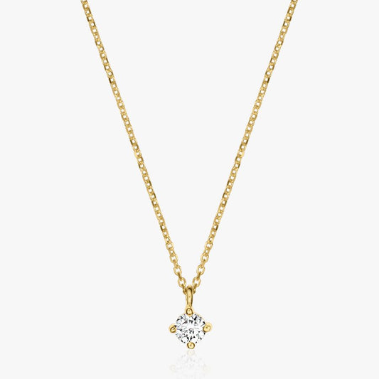 Timeless gold necklace - Diamond 0.1 CT