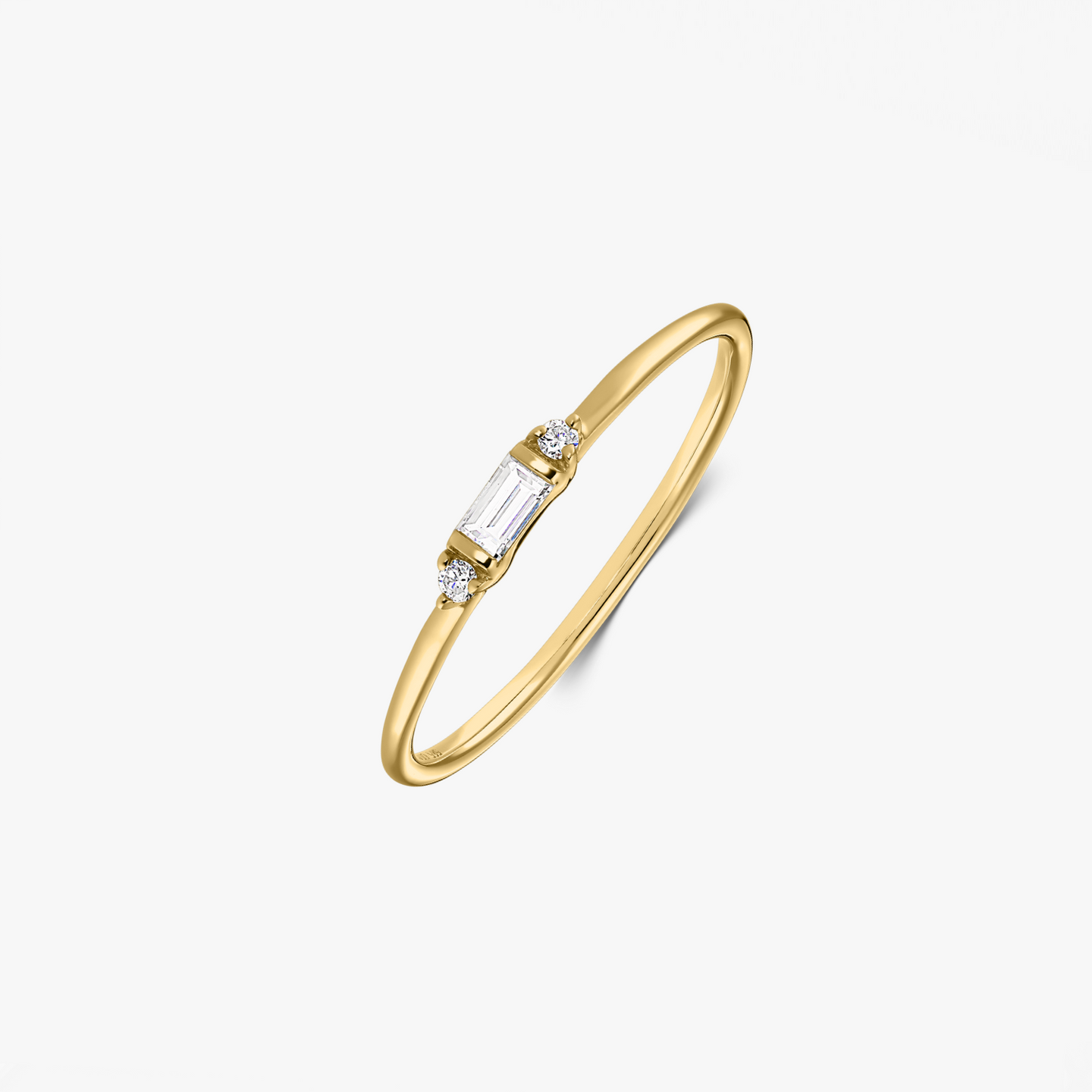 Kaya Yellow Gold Ring - Diamonds - Indira