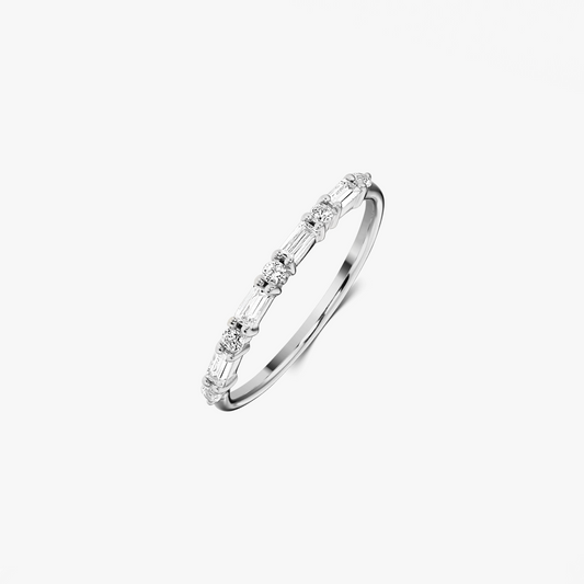Baguette silver ring - Zirconia