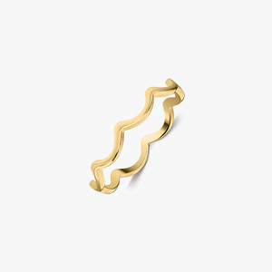 Golden Curl ezüst gyűrű - Indira