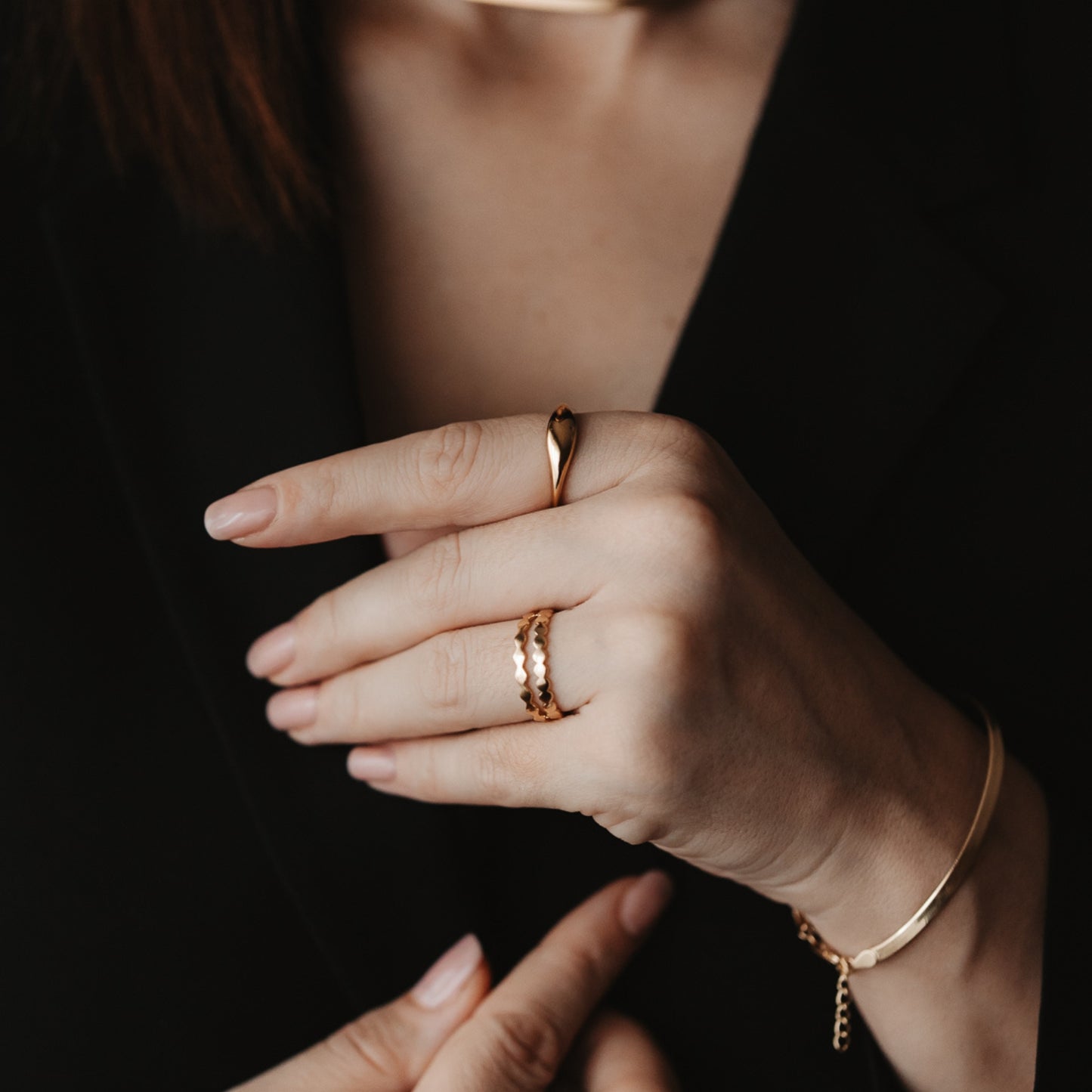 Gold-Plated Silver Ring Sculpture