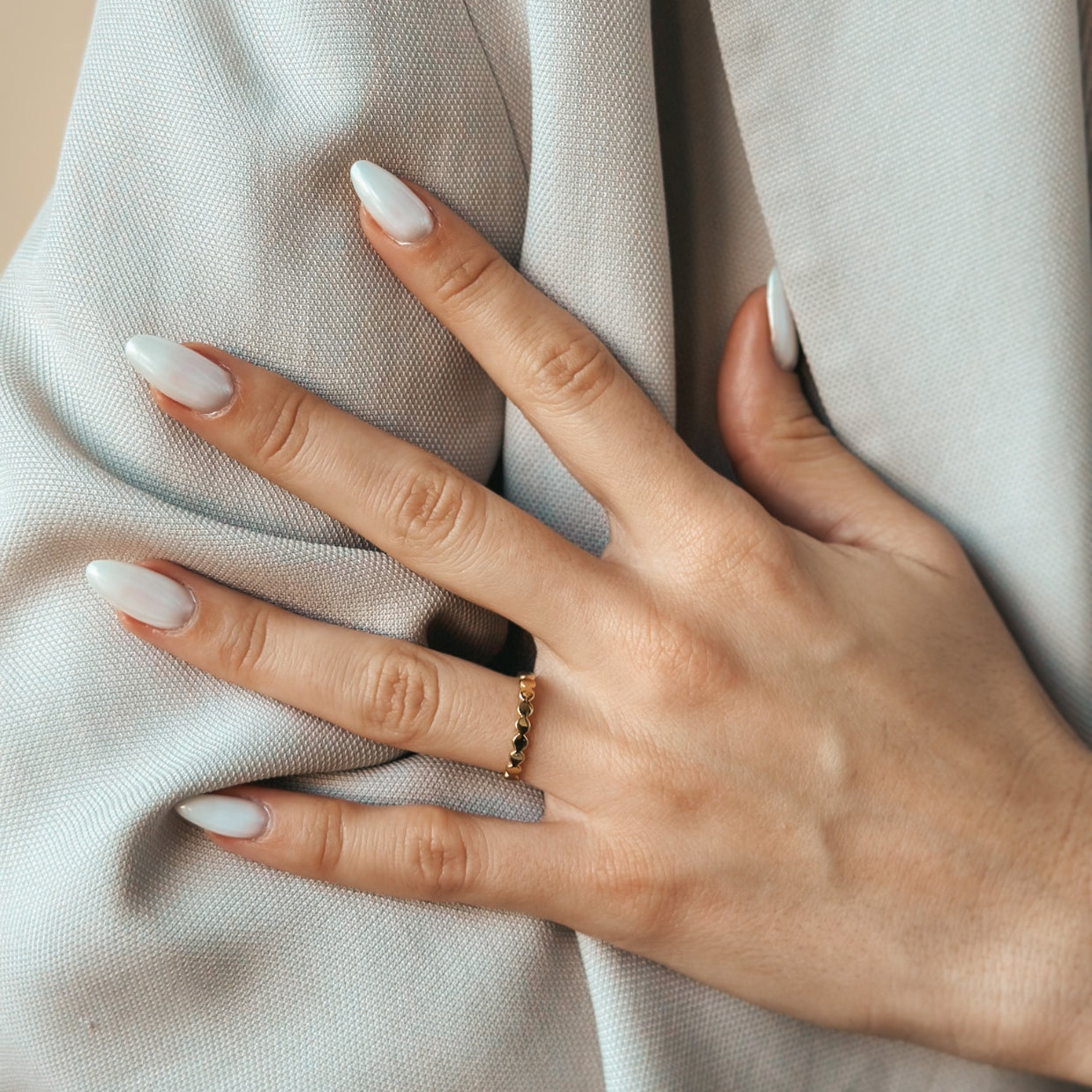 Gold Plated Silver Ring Dots