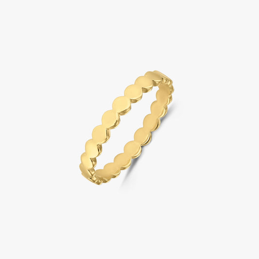 Gold Plated Silver Ring Dots