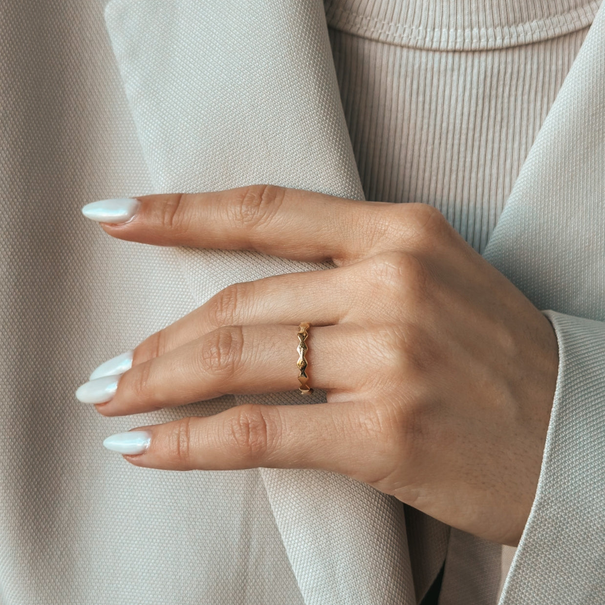 Gold-Plated Silver Ring Sculpture