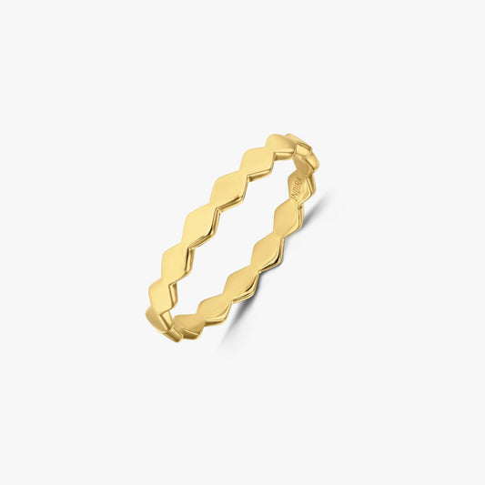 Gold-Plated Silver Ring Sculpture