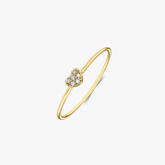 Alma Yellow Gold Ring – Diamonds
