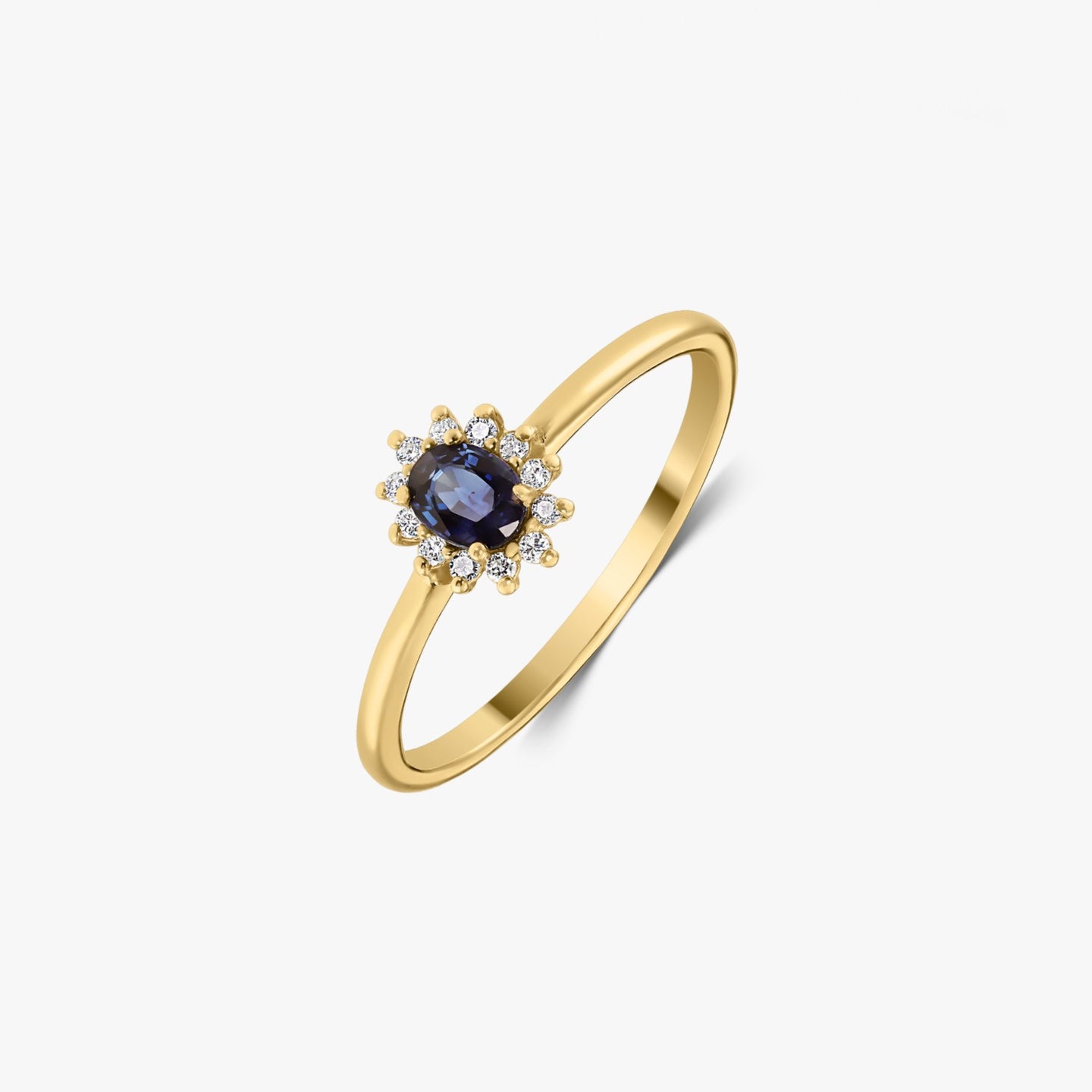 Bague en or jaune Genn - Saphir et Diamants - Indira