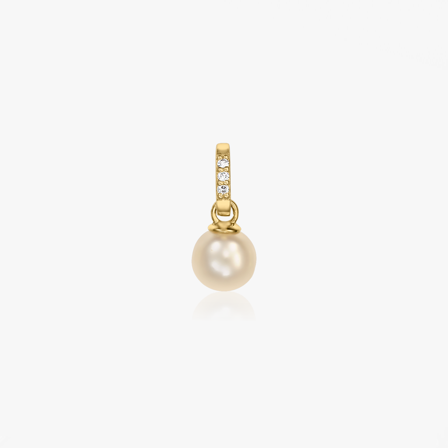 Aveline Yellow Gold Pendant – Natural Pearl and Diamonds