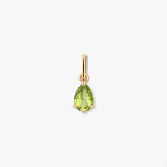 Gold Birthstone Pendant August - Peridot