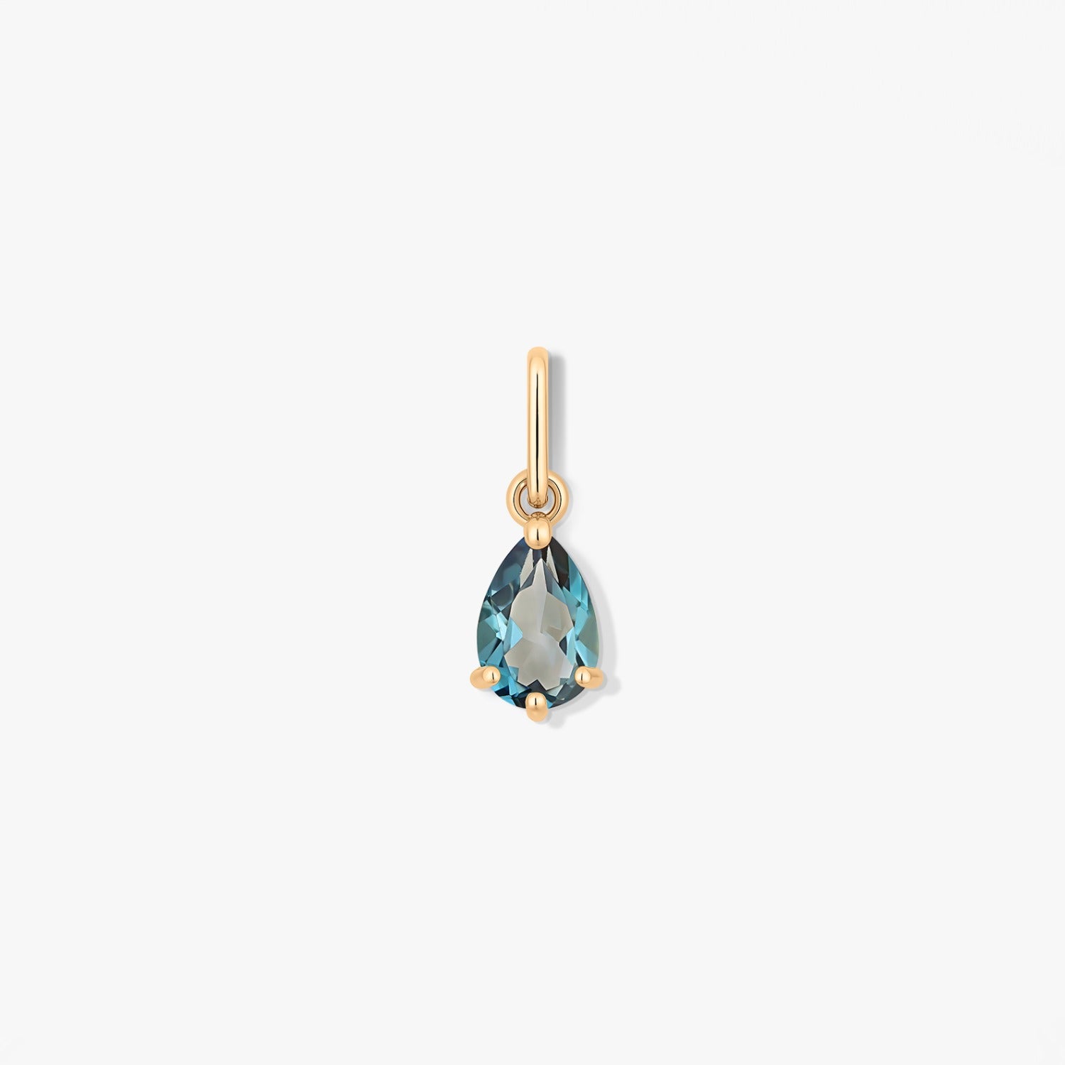 Gold Pendant Birthstone December - London Topaz