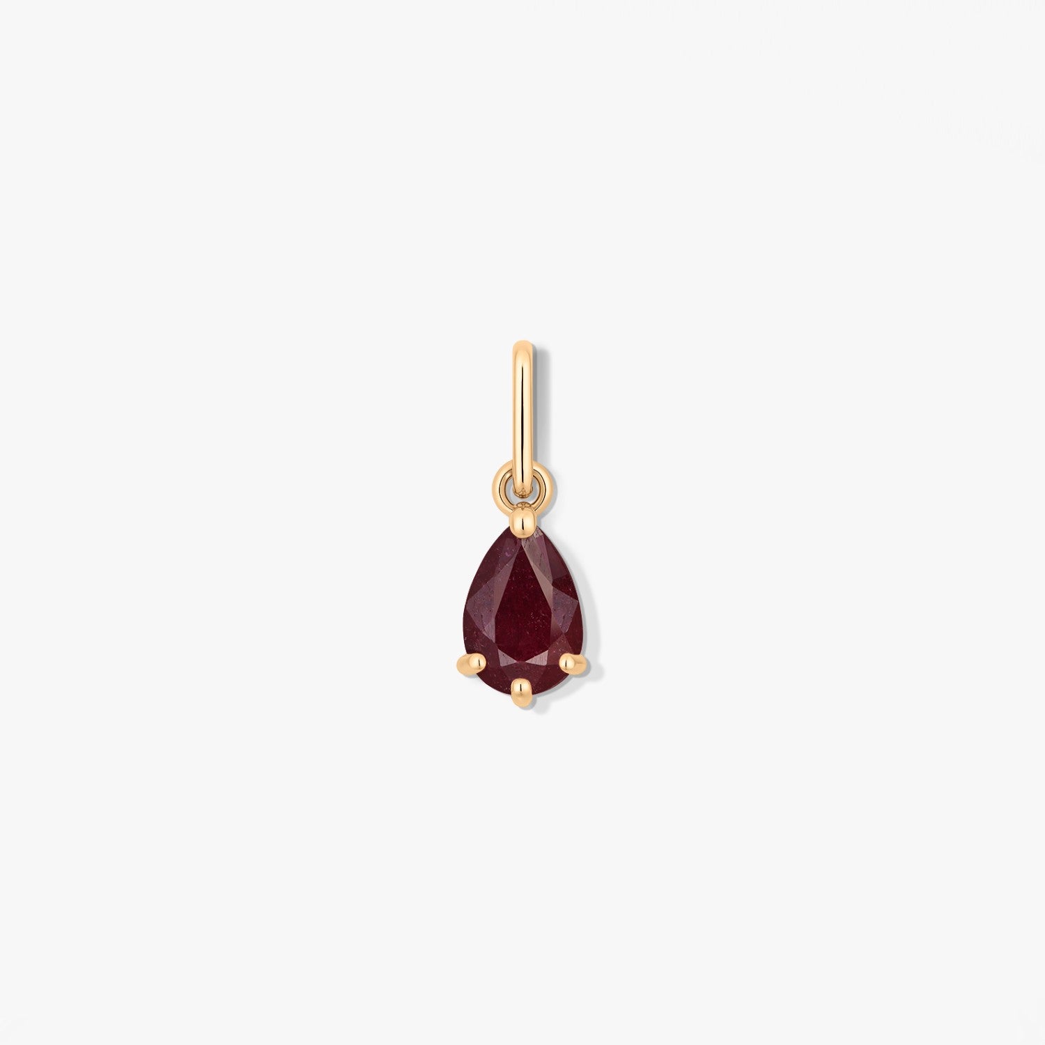 Gold Birthstone Pendant July - Ruby