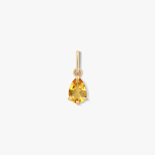 Gold Birthstone Pendant November - Citrine